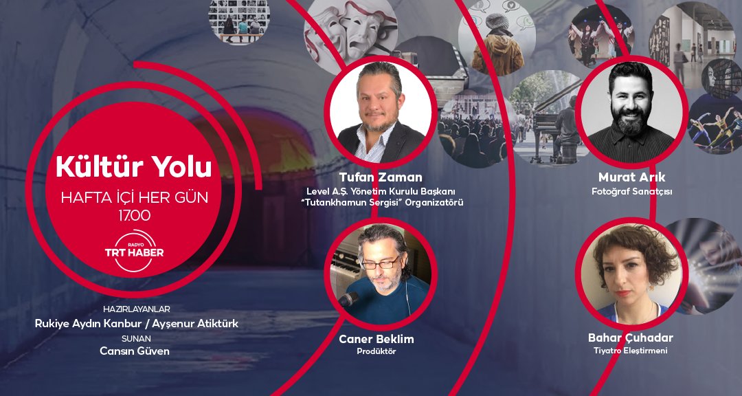 Kültür Yolu'nda bugün; Tutankhamun Çocuk Kralın Hazineleri sergisini, 
profesyonel fotoğrafçılığı, 
müzik dünyasından son haberleri, sahnelenecek tiyatro oyunlarını konuşacağız.

Dinlemek için ⤵️

🌐 radyo.trt.net.tr   
🎧 trtdinle.com