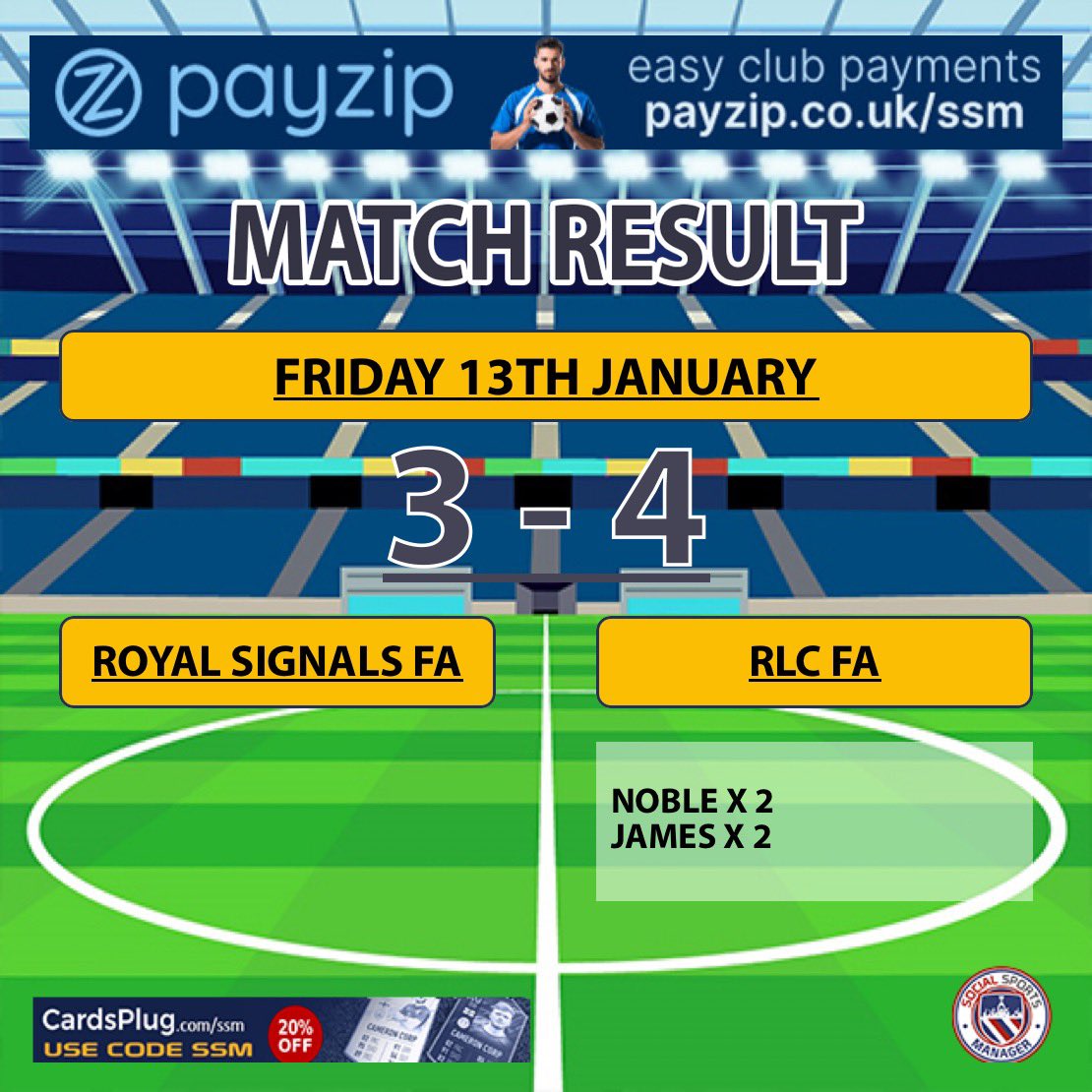 Friday 13th isn’t so bad after all👀

A great start to the weekend with both male &amp; female teams picking up 3 pts each👌🏻⚽️

Enjoy the weekend troops🕺🏻

<a href="/UKArmyLogistics/">The Royal Logistic Corps</a> <a href="/RLCCorpsSM/">RLC Corps Sergeant Major</a> <a href="/Agility/">Agility</a> <a href="/keep__attacking/">Keep Attacking</a> 

🟦🟨