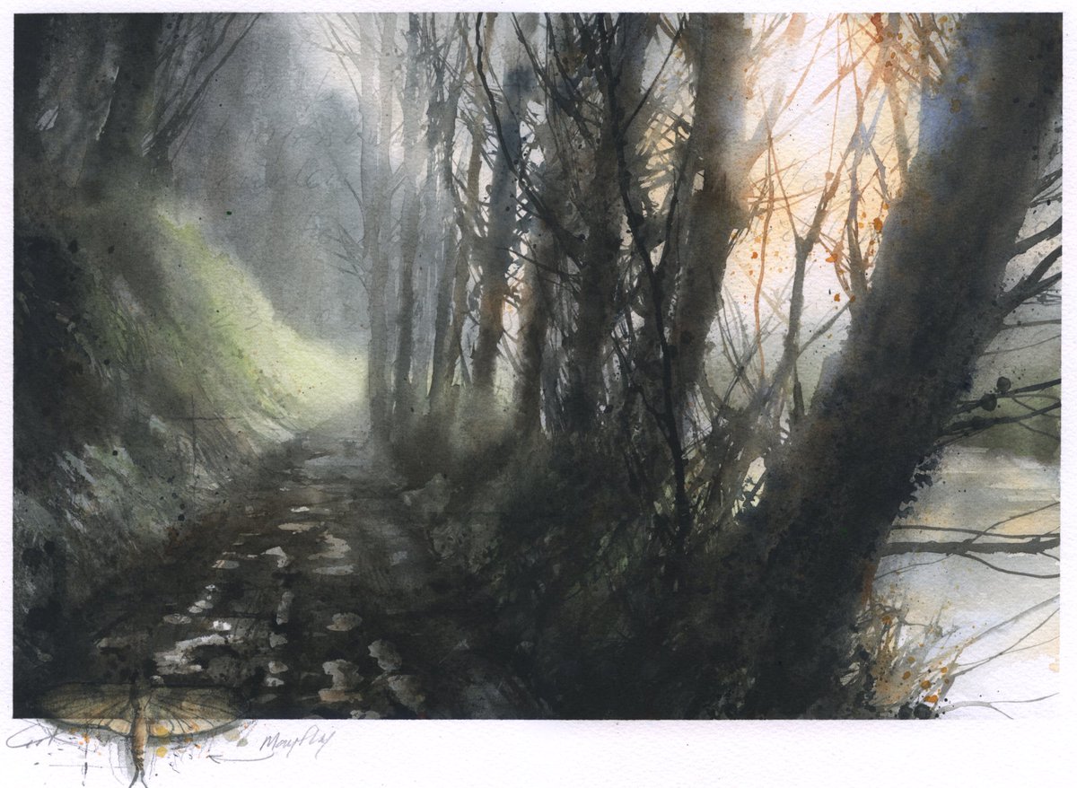 ‘Mud under Hod’ ink, watercolour and charcoal 

From a slippery, muddy walk last year alongside the River Stour under the looming presence of Hod Hill

#art #watercolour #painting #lotsofrain
