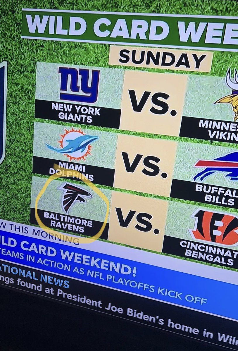Mflip25's tweet photo. @GMA think you got the logo wrong! Some Falcons fans maybe confused https://t.co/dDirIDfL3K