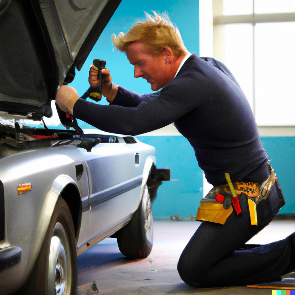 A photo of Gordon Ramsay fixing his car. From https://t.co/yrdsvf4aI9 https://t.co/9FL6piD6OM