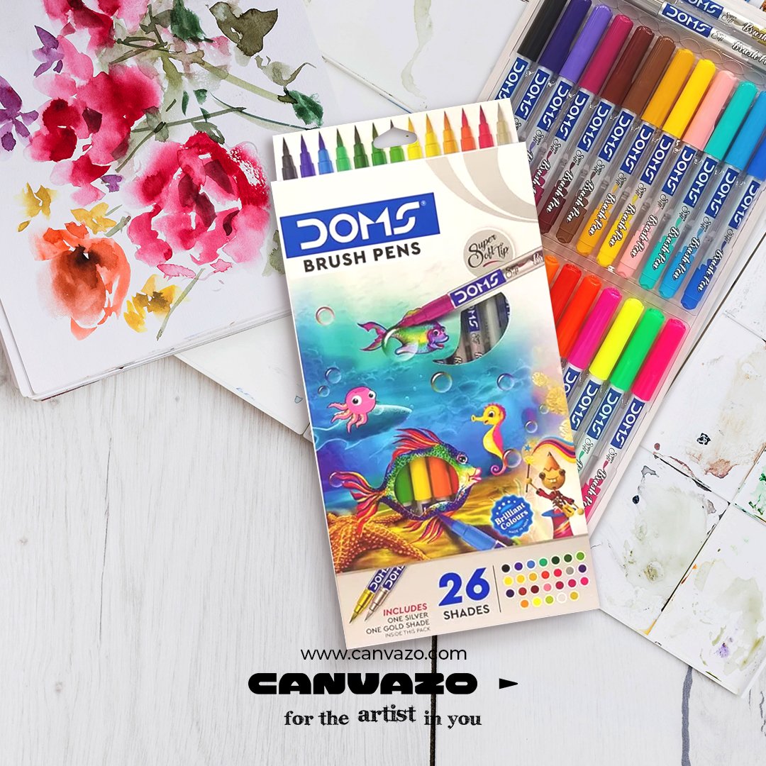 thecanvazo's tweet photo. Just look at the vibrant shades of the new Doms Brush pen set!!
#Canvazo #doms #brushpens #brushtippens #brushtip #pensandmarkers #pens #artpens #pencilspensmarkers #pencilsandpens #art #artsupplies #artmaterials #artstore #artshop #shopnow https://t.co/A6AV7A4Gyq