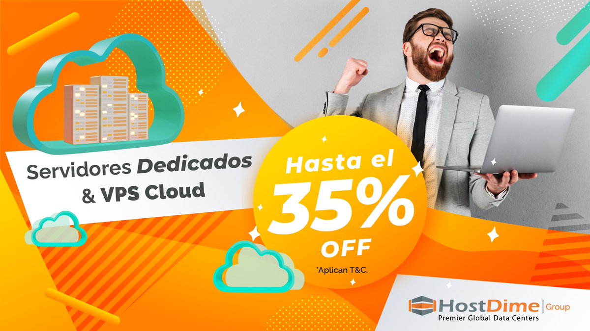 miHostDime's tweet image. Aprovecha este año nuevo para tomar la mejor decisión para tus proyectos 🚀 Adquiere tu Servidor dedicado o VPS Cloud hasta con el 35% de descuento en nuestra temporada de fiestas. ⚡ 

👉 Ingresa ahora y escoge tu plan: bit.ly/3w0Ru9m 

#Ofertas #vpscloud #cloud #DCTO