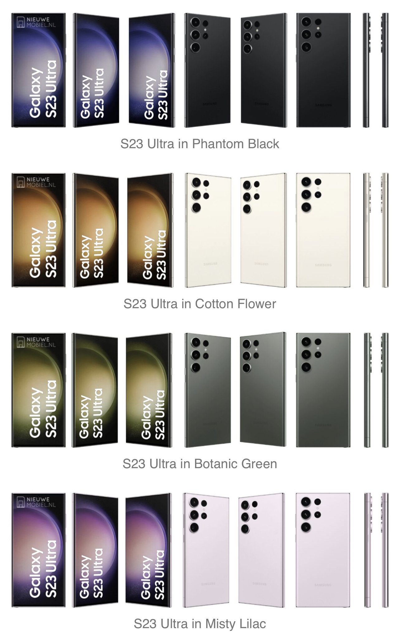 sakitech on Twitter "Samsung Galaxy S23 Ultra in ALL colors. BOOM