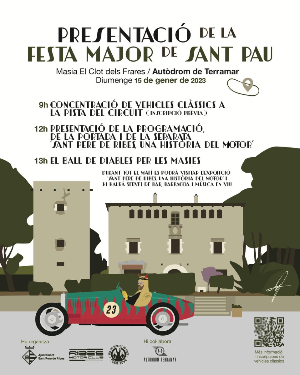 AQUEST CAP DE SETMANA LA FESTA MAJOR DE SANT PAU ARRENCA MOTORS
➡️ santperederibes.cat/ajuntament/pre…
• Es presenta el programa i la separata dedicada al món del motor

#FMSantPau23
#SPRibes