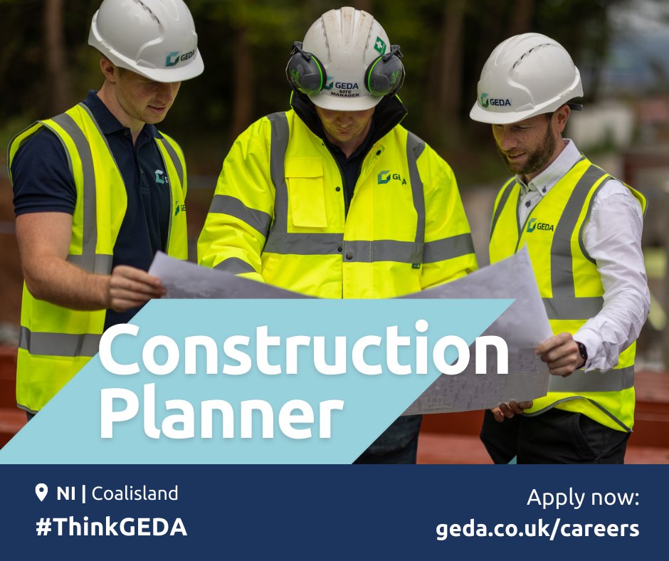 Geda_Const's tweet photo. Fantastic new opportunity for a #ConstructionPlanner to join the team at our H/O in Coalisland.

This person will play a key role in the planning, control, co-ordination &amp; performance-reporting of major #CivilEngineering projects across Ireland.

Apply: https://t.co/UWBI7M1hUL https://t.co/6qArumKUC0