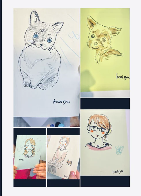 今日の似顔絵屋さんで描いたやつ 