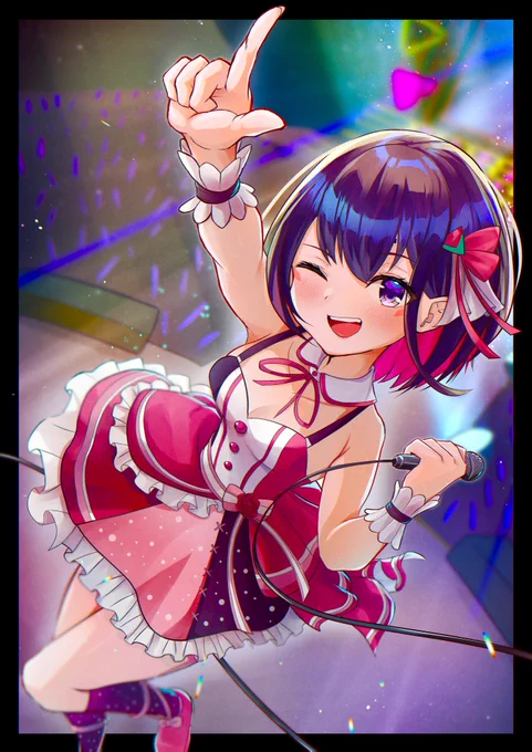 #絵を彩度100にすると超派手元々再度もりもりまんだけど結構変わるね 