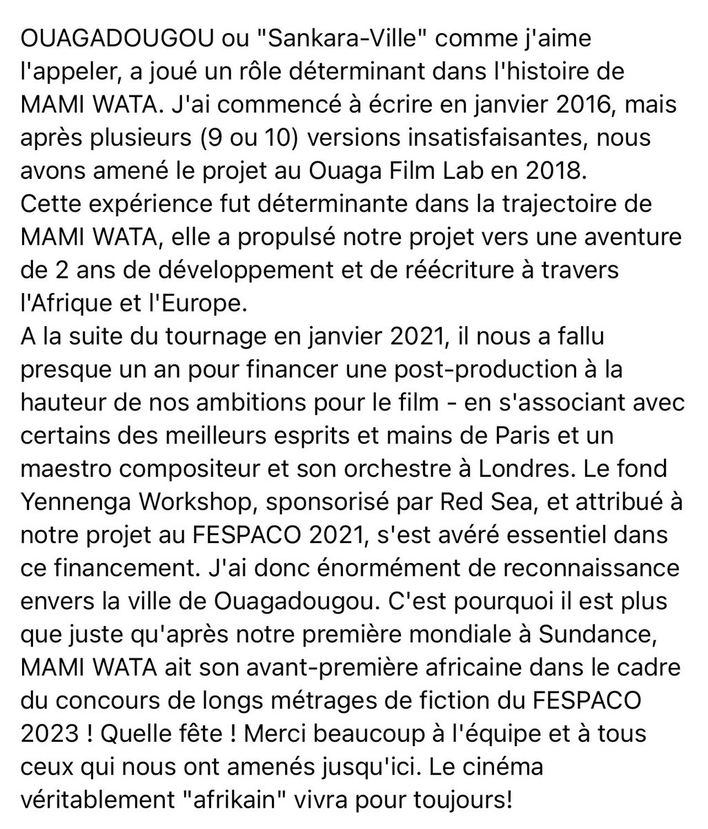 MAMI WATA is heading to FESPACO 2023 for its African Premiere!