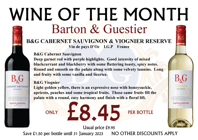 Starting the year with a cracking offer: B&G Viognier and Cabernet Sauvignon are our #WineofTheMonth for January. Is there a better way to start the year than with an amazing glass of #viognier or juicy #cabernetsauvigon? The offer is valid until the end of the month, as usual 🍷