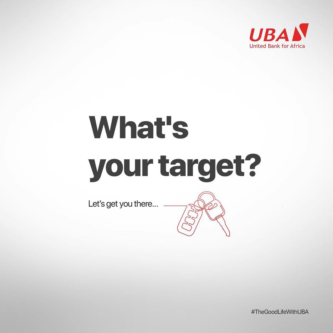 UBAUganda's tweet photo. 𝐖𝐡𝐚𝐭 𝐢𝐬 𝐲𝐨𝐮𝐫 𝐓𝐀𝐑𝐆𝐄𝐓?
Whatever your target is, we can get you there.
Tell us about it.
Apply for a UBA Salary Loan at any UBA branch near you to make your dreams a reality.
Visit https://t.co/3682mmg6HS for more information.
#UBASalaryLoan
#TheGoodLifeWithUBA https://t.co/i0GVUbqL2x
