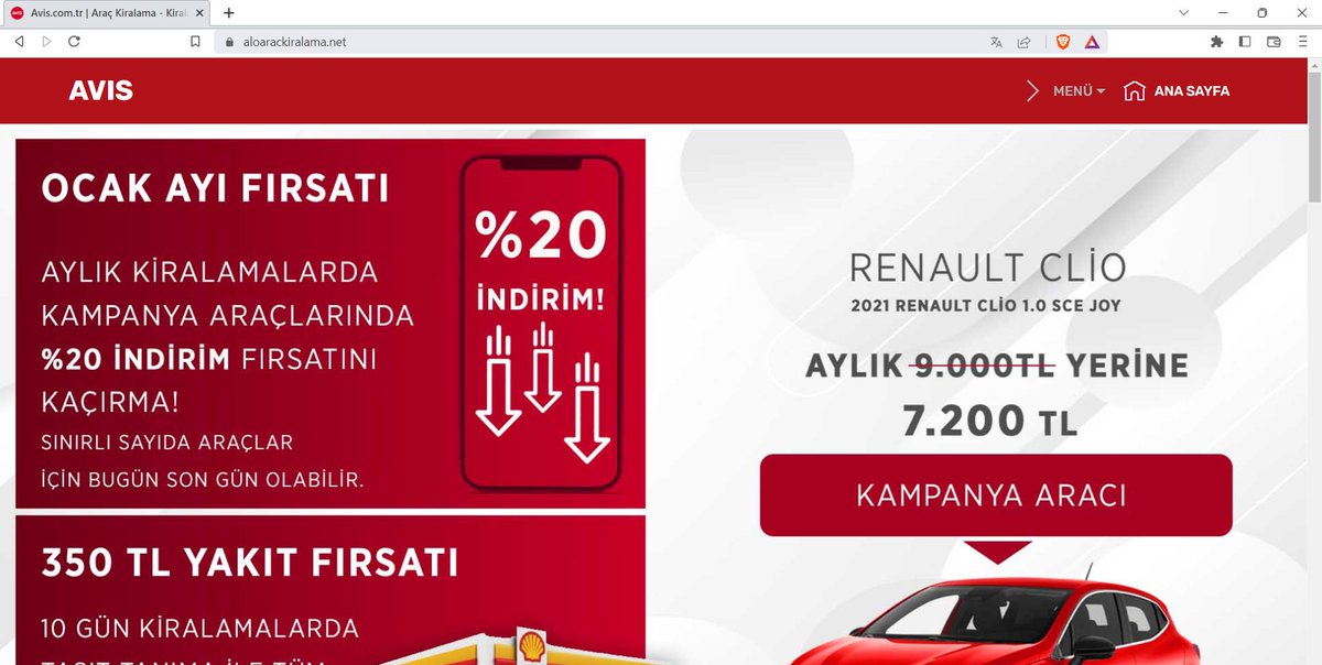 CatcherPhishing's tweet photo. 🎣Potential Phishing URL: hxxps[://]aloarackiralama[.]net
📌Target Domain: www[.]avis[.]com[.]tr
#phishing #AvisTürkiye #Avis #trcert 
@urlscanio @PhisScan @PhishStats @PhishFindR @_Firef0xx_ @ULTRAFRAUD @Sync_Pundit @ActorExpose @tdatwja @AvisFilo @ecarlesi @AvisTurkiye @TRCert https://t.co/vRInoGy8JW