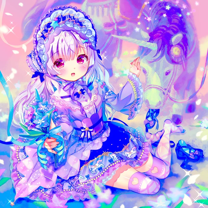 たのしいね #絵を彩度100にすると超派手 