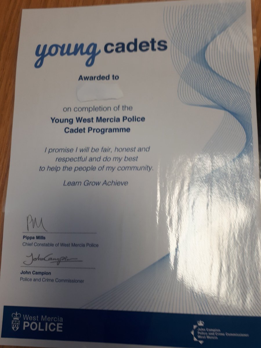 Today Bridgnorth SNT officers presented certificates to the Young Police Cadets at St Leonard's School.  They were also presented with high viz stickers and arm bands so they can be #BeBrightBeSeen . Congratulations to all of the pupils that participated .