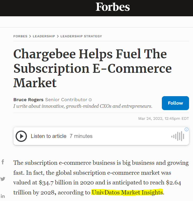 univ_datos's tweet image. Chargebee Helps Fuel The Subscription E-Commerce Market

Browse Complete Article - forbes.com/sites/brucerog…

#forbes #univdatos #businessanalyst #business #news