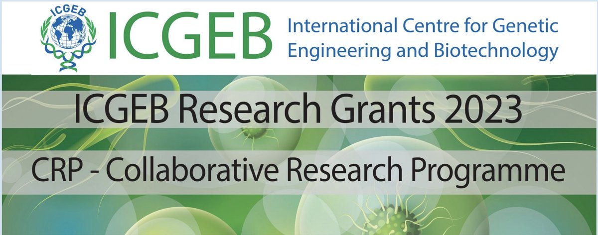ICGEB CRP Research #Grants 2023 - Call now open for outstanding projects in #MemberStates to promote training and development of research facilities
👉 Apply by 30 April 2023
icgeb.org/activities/gra…