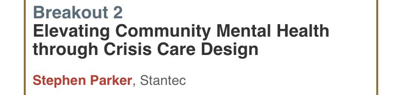 StephenNParker's tweet photo. Presenting at the @ENRnews Conference in #Nola this March on #CrisisStabilization & #MentalHealth Design #architect https://t.co/s9kWPFvfHG https://t.co/I9w5zdfryG