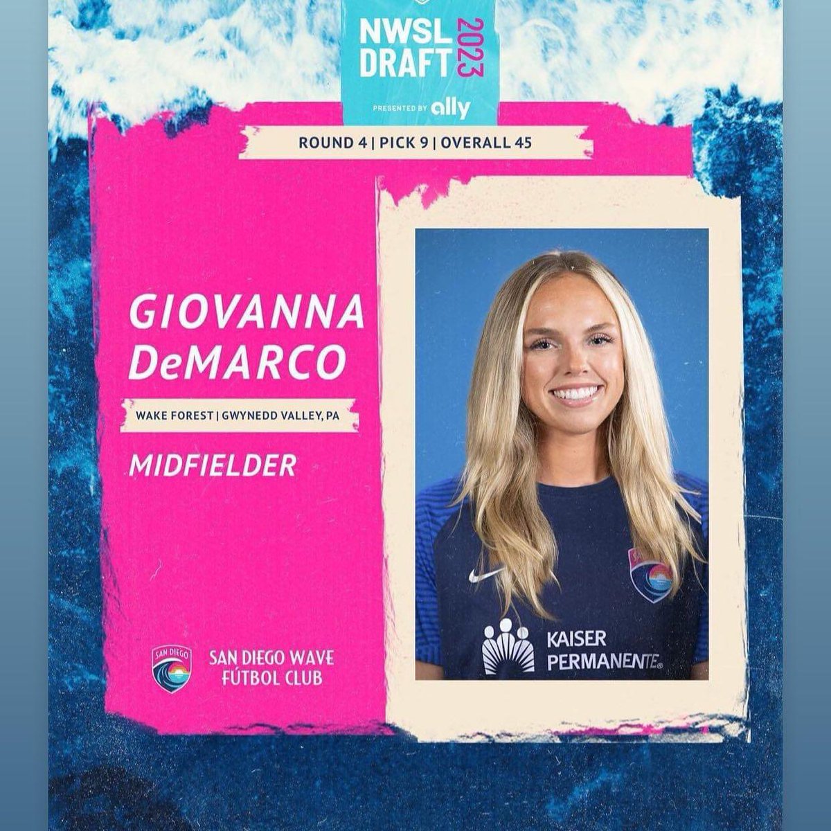 Congratulations to Gi Demarco !! Drafted to play for San Diego Wave!  ⭐️#pcproud #nwsldraft #hardworkpaysoff