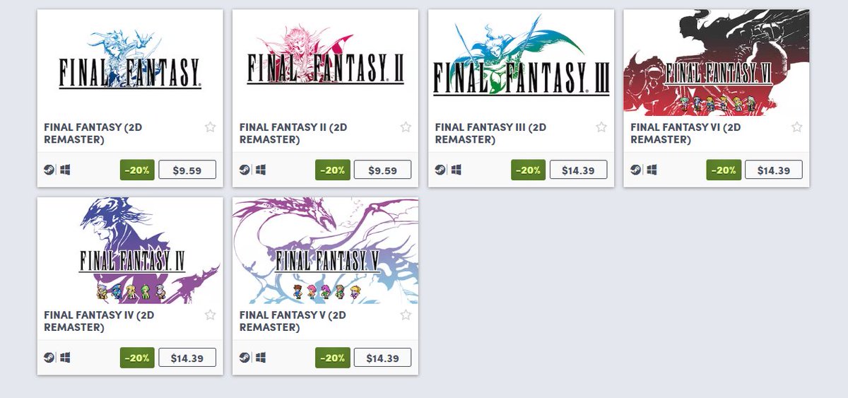 Buy FINAL FANTASY (2D REMASTER) from the Humble Store