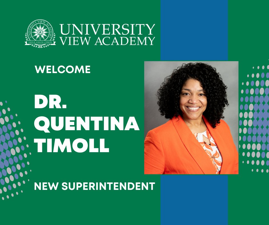 Dr. Quentina Timoll has been appointed as the new University View Academy Superintendent. bit.ly/3Wi1shy