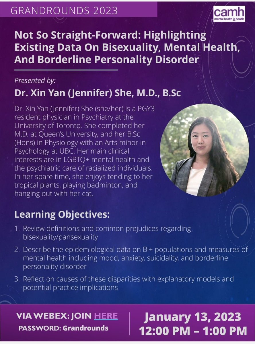Feeling so blessed and privileged to have been able to present on the topic of bisexuality and mental health to a wide audience of <a href="/CAMHnews/">CAMH</a> providers/researchers 🌈 grateful for the support leading up and during from <a href="/june_sh_lam/">June Lam</a>, Terri Rodak, and <a href="/AmyGajaria/">Amy Gajaria is on Bluesky</a> 🙏🏻