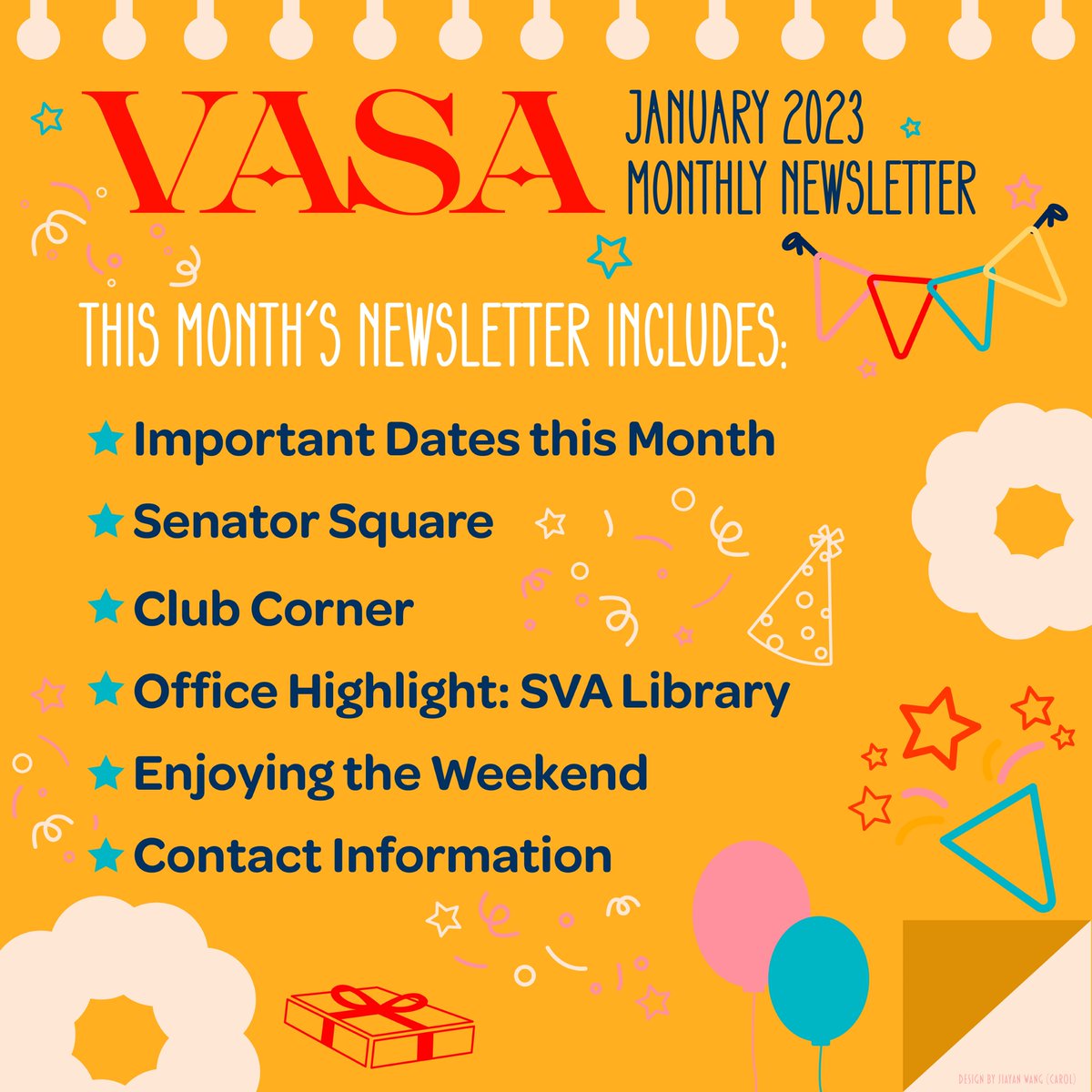 VASASVA's tweet photo. 💥 Check out our VASA January Newsletter. The Spring Fair is coming at the end of the month, and we couldn’t be happier. Please, make sure to check out the link in the bio to find more details about what is happening at SVA. 💥 https://t.co/wcUAnb7CTA