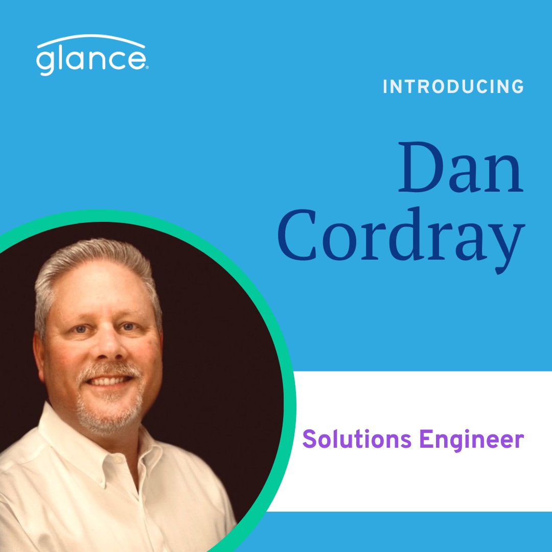 glancenetworks's tweet image. Please join us in welcoming Dan Cordray, Solutions Engineer. We&apos;re excited to have you on the Glance team, Dan! #GlanceNetworks #LifeAtGlance #BostonTech