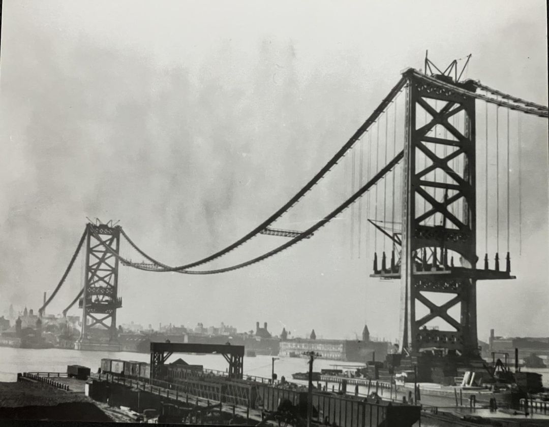 Ben Franklin Bridge 1925 (Photo courtesy of Vintage Photos of Philadelphia) #Philly #BenFranklinBridge