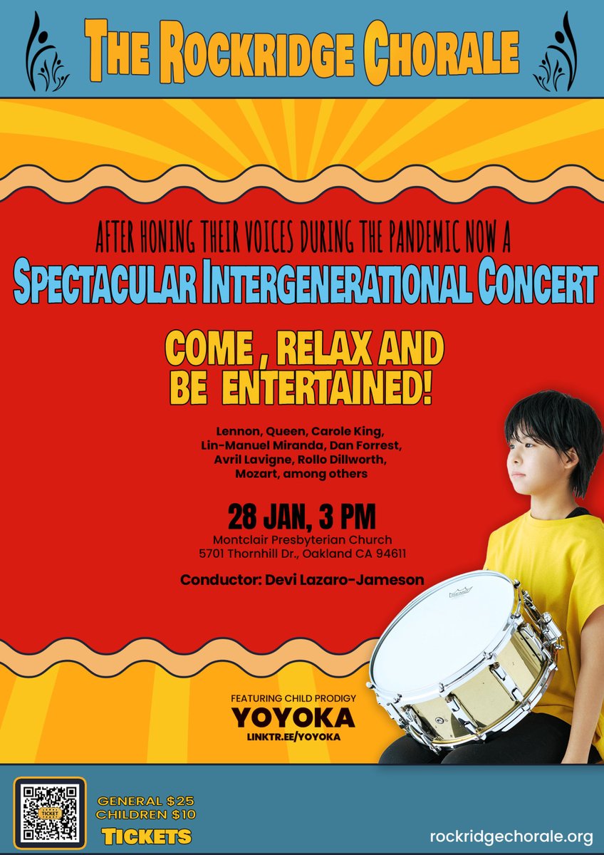 yoyokadrums's tweet photo. I will be a guest of Rockridge Chorale on drums for a few songs!

When: Jan. 28 at 3PM 
Where: Montclair Presbyterian Church
Tickets: $25 on the Rockridge Chorale website 
https://t.co/tVjmW0rPlT
I hope to see you there! https://t.co/zsviSfedHz