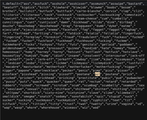 lukerehmann's tweet photo. @linayapot @AskAmex here's their full list of 'improper' names https://t.co/pMpLsnbhAe