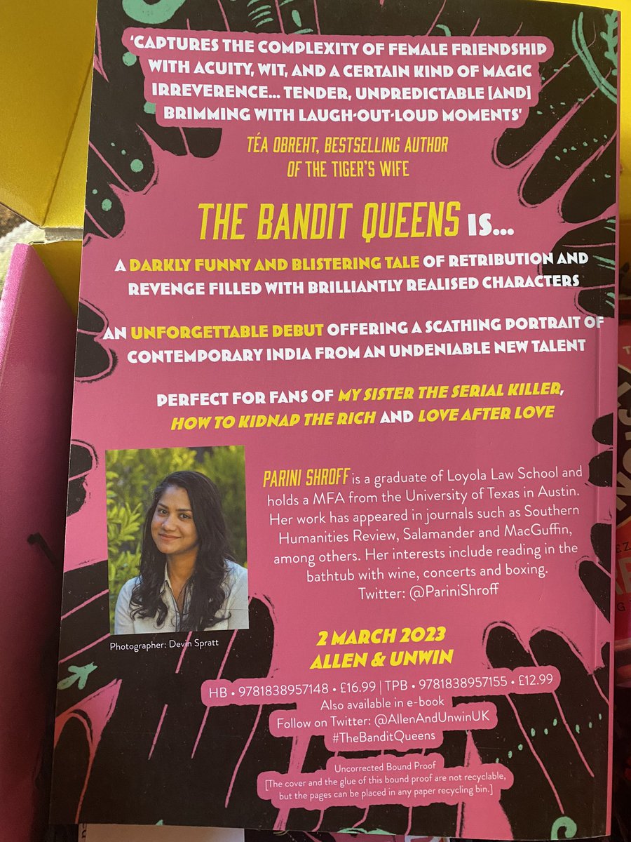 Wow thank you so much @AtlanticBooks @PariniShroff for this fabulous looking box celebrating #TheBanditQueens a story of feminist revenge killing. Publishes on 2 March 2023