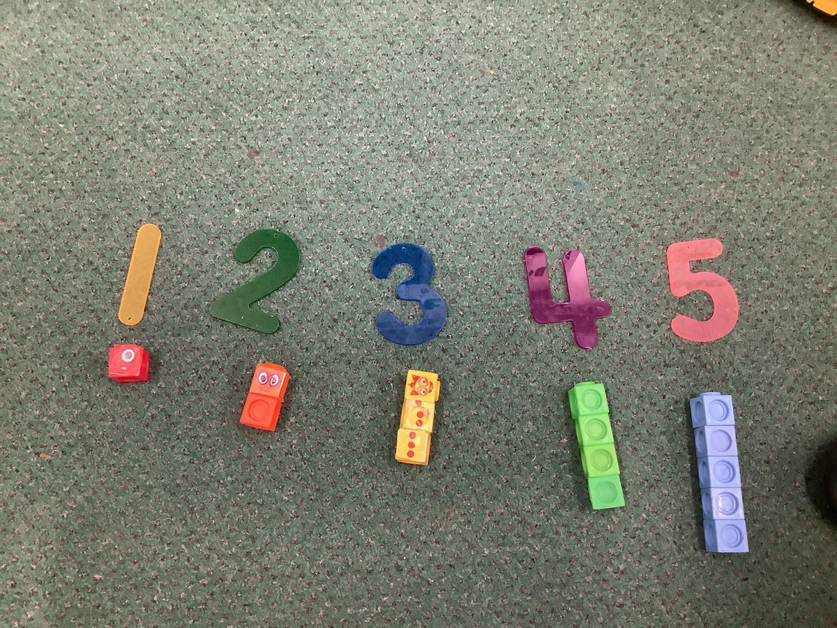WeatherstonJane's tweet image. This week in our @NCETM mastering number sessions. We have enjoyed matching @numberblocks towers and actions such as patting our head or tapping our nose and clapping to digits! We played a feely bag game to guess the digit too #eyfs #maths #masterymaths #number