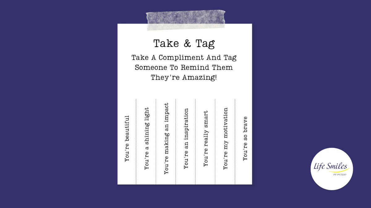 henglimdds's tweet image. It's National Compliment Day. Tag someone with a compliment!  Be sure to take time out and compliment yourself too! Positive self-talk is very powerful.  

If you need any help boosting your confidence when it comes to your smile, be sure to reach out. 
👉 lifesmilesowasso.com/appointments/
