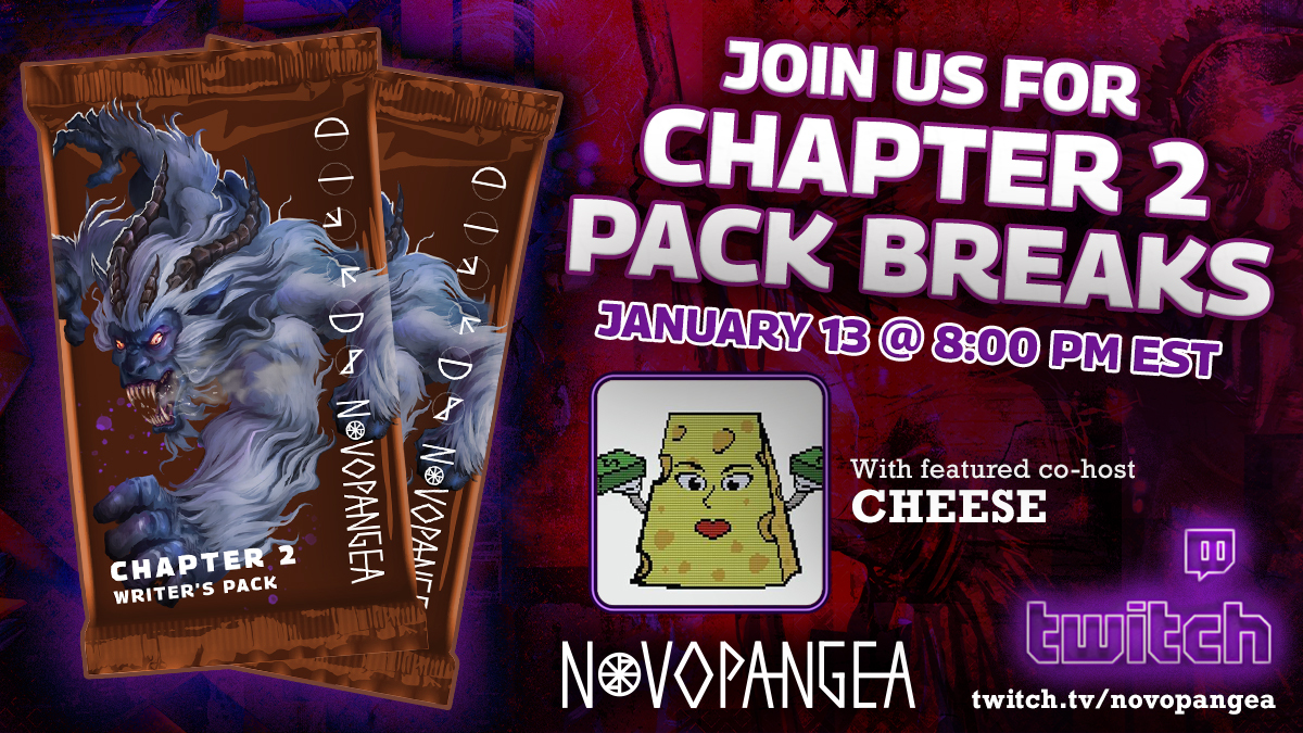 Novopangeaio's tweet image. Don't miss our next Pack Break today at 8pm EST! We've got a double dose of Featured Co-hosts including @morecheezwax and @TheGoldsmith5 

Watch here ➡️ twitch.tv/novopangea
Get your own break spot here ➡️ novopangeaio.myshopify.com

#novopangea #novo #packbreaks