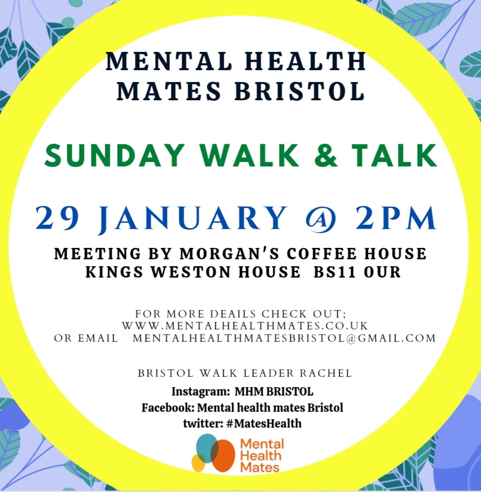 Do you want to walk & talk? 
Getting out & connecting is so important

Our walks are open to everyone. You can just pop along on the day.

#YouAreNotAlone #walkinggroup #mentalhealthawareness #bristol #mentalhealth #bristoluk  #selfcare #selflove #anxiety  #keepgoing #selfcare