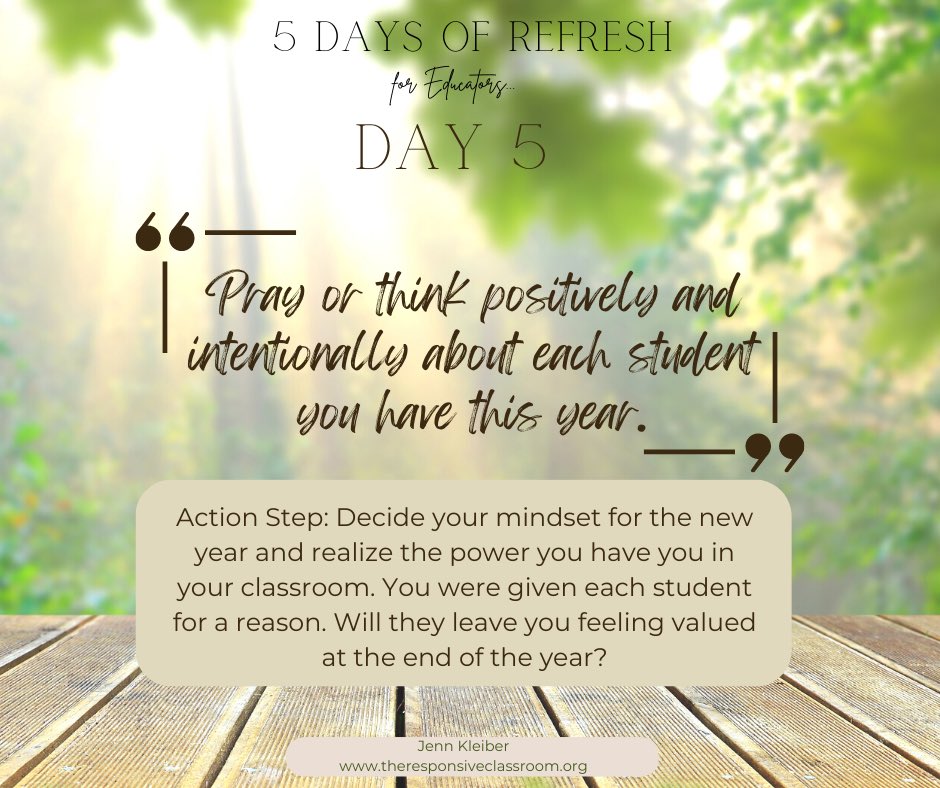 The Responsive Classroom tweet media