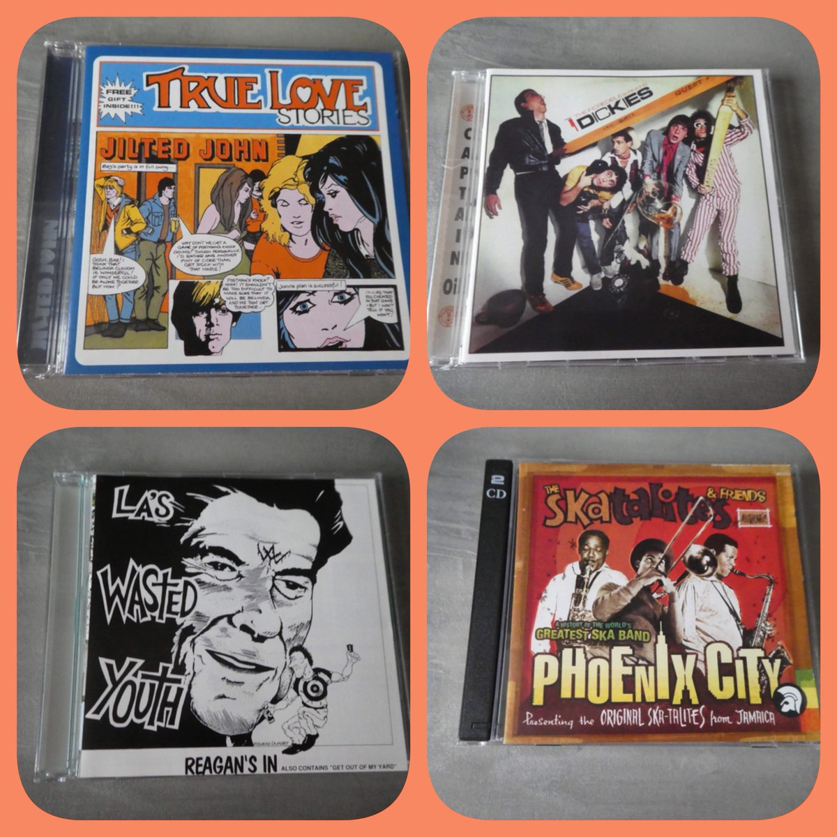 FBRecords1990's tweet photo. Started listing more stuff on the fbrecords eBay page here’s 4/20 loads more punk cds and vinyl on there #jiltedjohn #thedickies #wastedyouth #skatelites #fbrecords #punk #newwave #rebellionfestival #ebayseller #ebay #discogs #fbrecordsblackpool #instamusic #instapic https://t.co/JysQNiE4ei