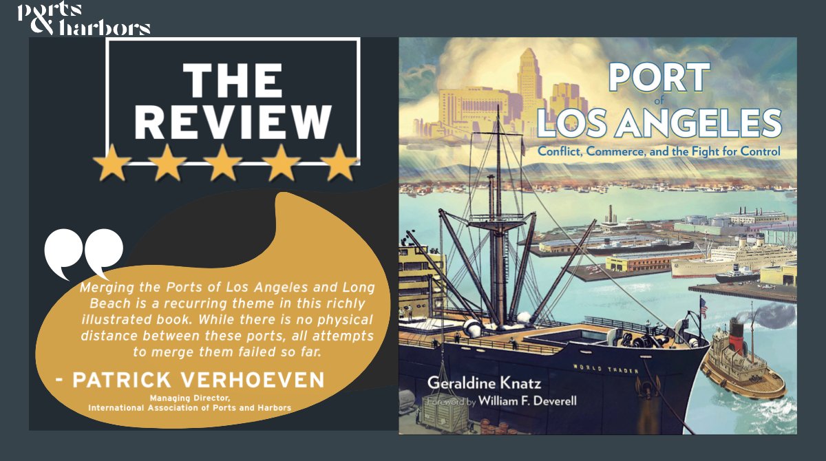 One of the notes <a href="/PJHVerhoeven/">Patrick Verhoeven</a> took away from reading and reviewing The Port of Los Angeles history book by <a href="/GeraldineKnatz/">Geraldine Knatz</a> was that despite their proximity, the <a href="/PortofLA/">Port of Los Angeles</a> and <a href="/portoflongbeach/">Port of Long Beach</a> have not merged to this day. Something the book discusses a lot.