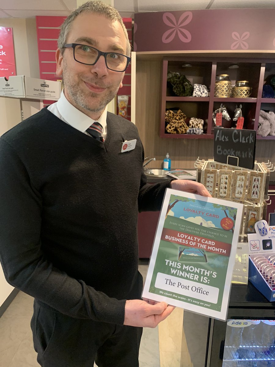 greatdriffradio's tweet photo. Great TIP from @greatdriffradio - congratulations to Mark and the team at #Driffield @PostOffice - #DiscoverDriffield Loyalty Card Business of the Month presented by Mayor @markblakeston @Driffield_TC https://t.co/xBclmHiKfS