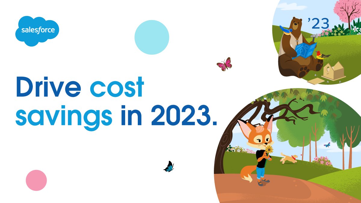 salesforce's tweet image. The latest features from the Spring &apos;23 #SalesforceRelease will help your business drive cost savings and maximize your Salesforce ROI.

 Find out how: sforce.co/3IK5XOL
