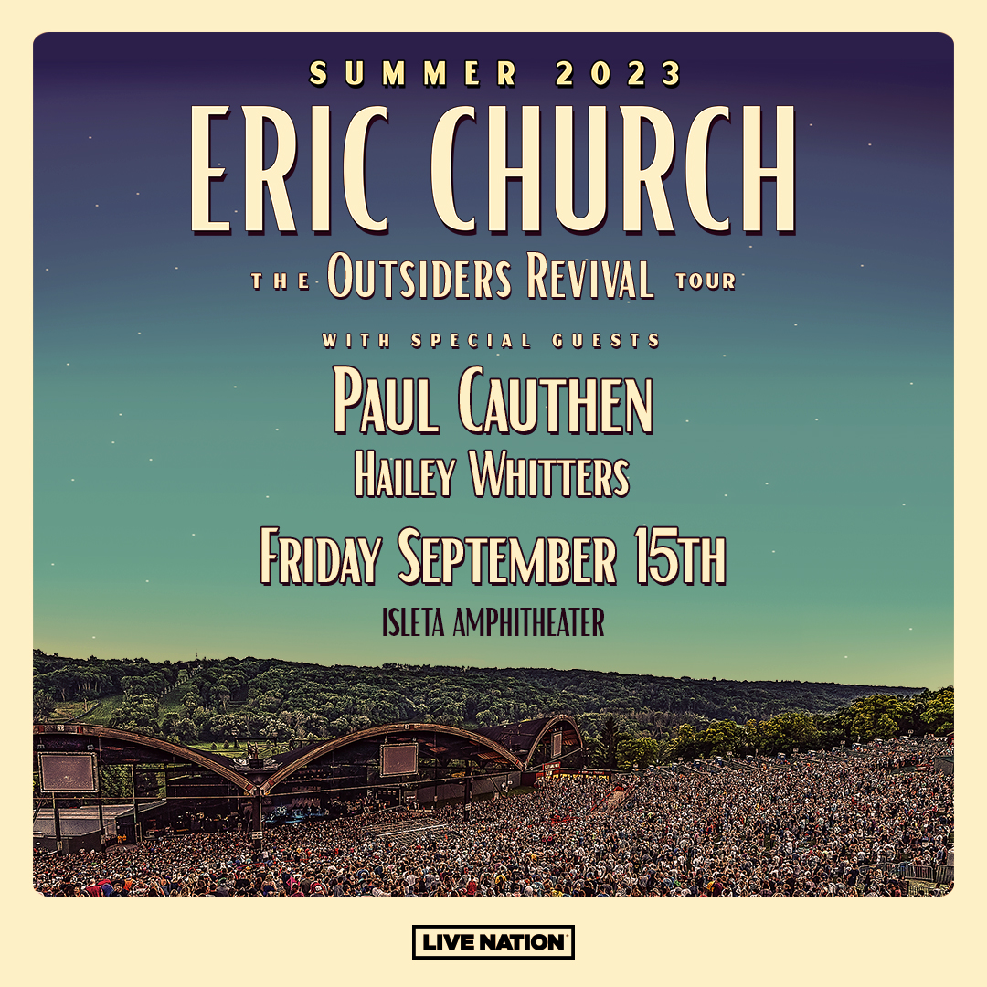 It's another show in the "We Don't Play Them But We Have Free Tickets Concert Series"...100.3 The Peak welcomes Eric Church w/ special guests Paul Cauthen &amp; Hailey Whitters! Keep listening to JTR in the Morning win your free tickets to the show!

ihe.art/pPU5Aq5