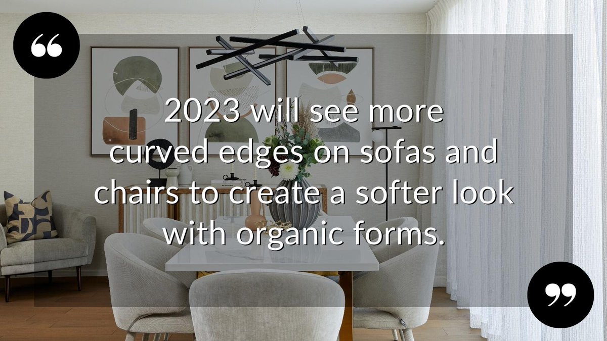 Curves are in for #homedecor in 2023 - discover the softer look with our latest blog : cutt.ly/e2T7y9r

#MidDevonproperty #MidDevon #MidDevonestateagent #homesellingtips #interiordesign
