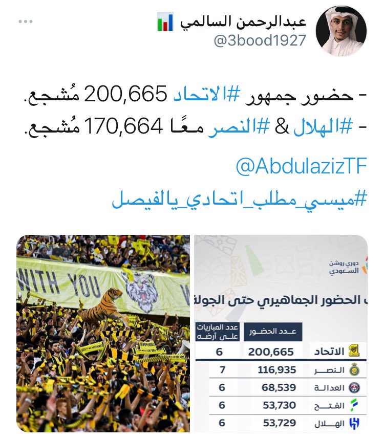 3bood1927's tweet photo. من باب العدل :
الاتحاد وجمهوره الأحق بـ ميسي.

@AbdulazizTF https://t.co/i1Bz5aQk5W