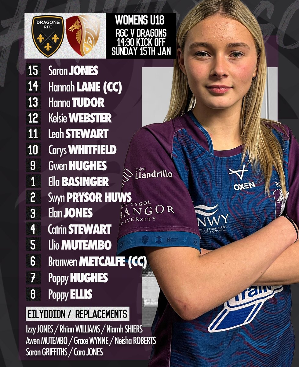 RGC Women's U18s are set for Sunday.

Note change of Venue 

📍Ystrad Mynach 
⏰ 16:30