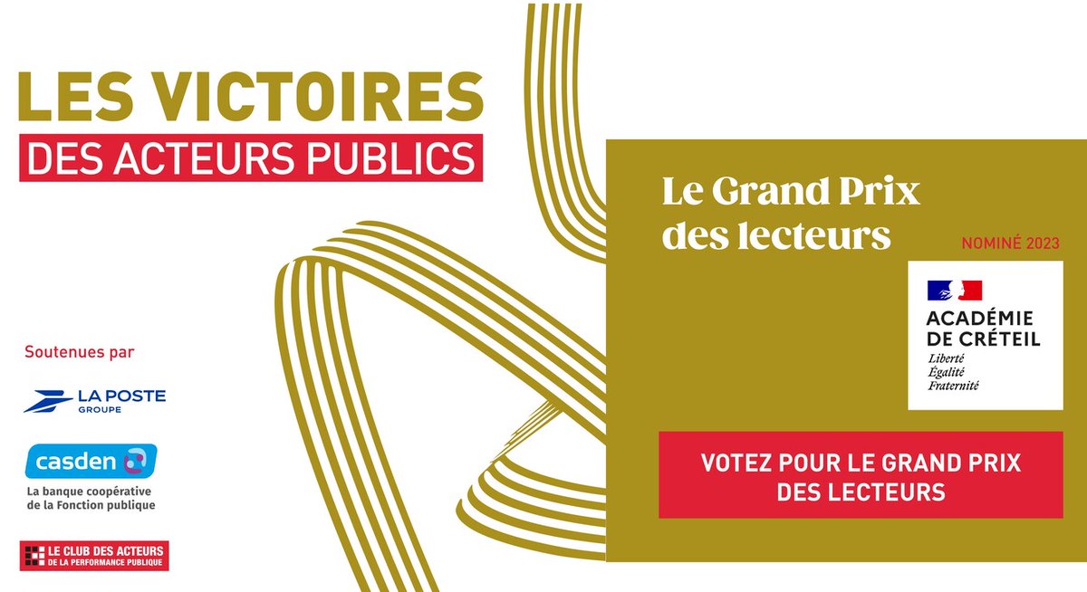 AcCreteil's tweet photo. L'@AcCreteil est nominée aux Victoires des @acteurspublics 2023 dans la catégorie "Management" pour son projet d’application de conduite du changement. Soutenez nos équipes en votant pour leur projet 👉 https://t.co/jtFUYQb5U8 https://t.co/3WdYK6qyGI
