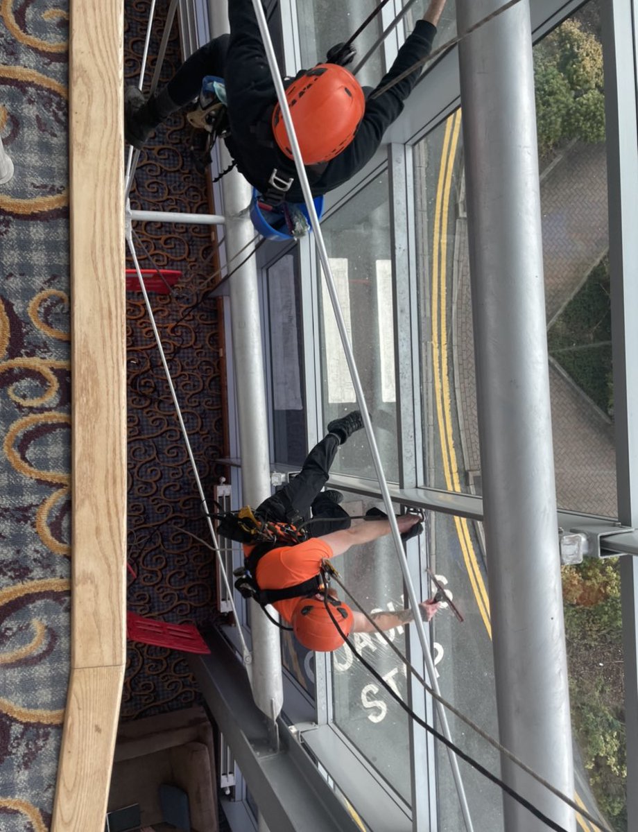 UltraCleaning72's tweet photo. Rope access team out today window cleaning at @BolStadiumHotel @OfficialBWFC https://t.co/UvJJO9ETF6