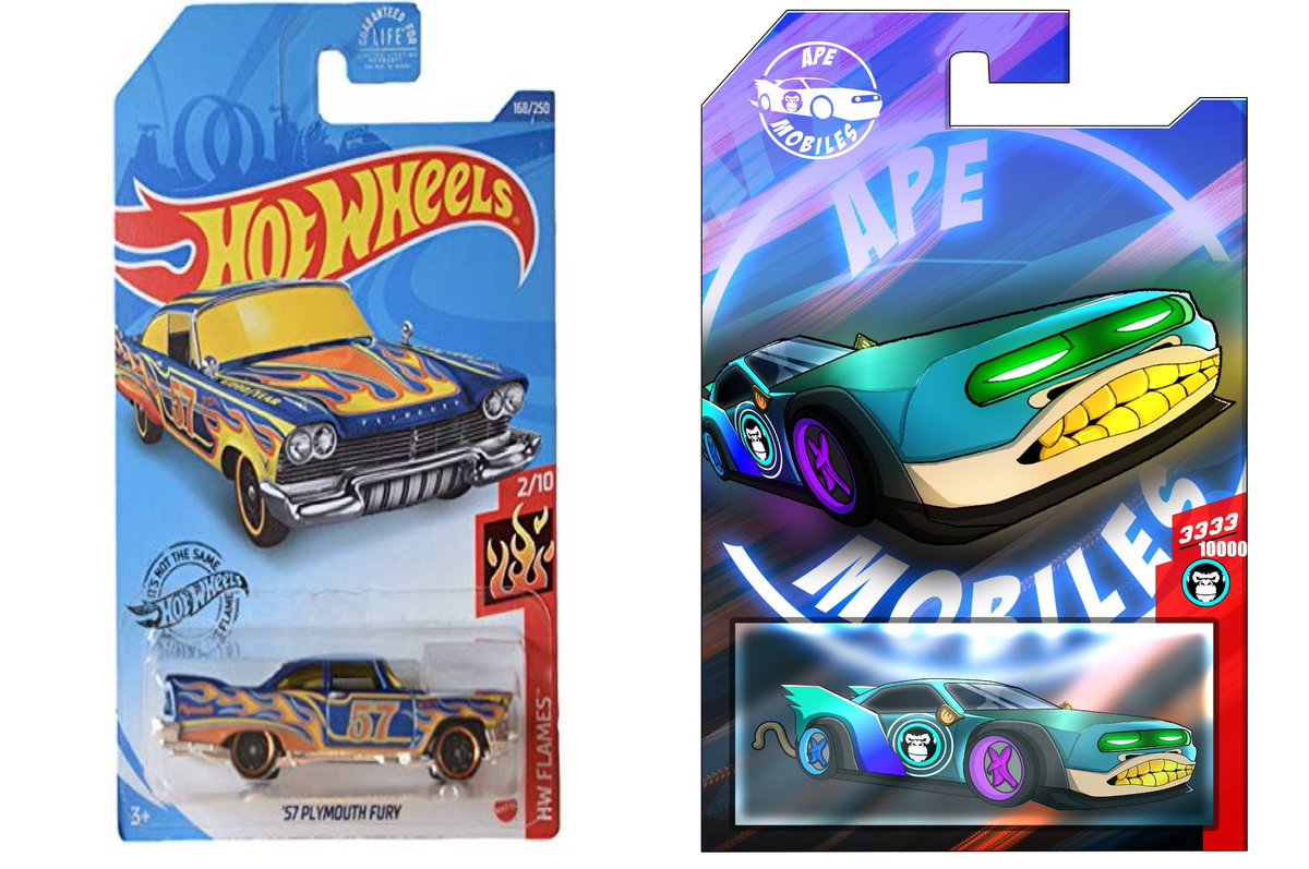 Apemobiles NFT Collection of 10,000 Cars🔥

Inspired by Hot Wheels🏎
Built for all Apes on Opensea🦍

✨Mint.Apemobiles.io .01 ETH ONLY

3333/10000 Car nfts have an ape logo
🐾TREASURE HUNT NOW! 

#NFT #NFTsales #NFTProject #NFTCollection #NFTartist #NFTdrop #MintingNow