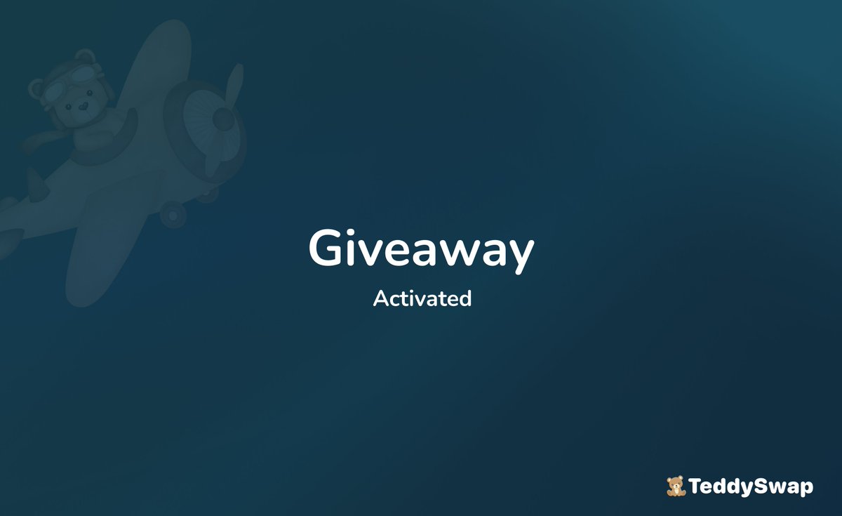 🎁 Twitter Giveaway 🎁 We’re airdropping 1 million TEDY tokens to our first 10k followers 🎉 Retweet to spread the word 🧸