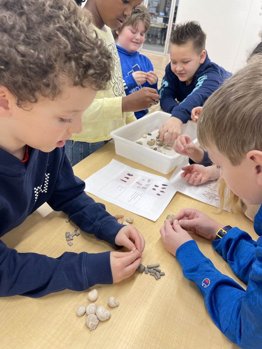 MrsWingTeach1's tweet photo. Exploring fossils … best way to spend Friday! @MsPfenning https://t.co/Pr3YMQgI4U