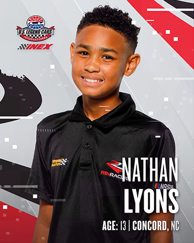 From Concord, N.C., introducing, <a href="/NLyons14/">Nathan Lyons</a>! #NASCARD4D

<a href="/USLegendCars/">US Legend Cars/INEX</a>  | #TeamChevy | <a href="/Max_Siegel/">Max Siegel</a> | @NASCARRoots | <a href="/NASCARDiversity/">NASCAR Drive for Diversity</a>

Meet Nathan 👉 bit.ly/3INwXgk